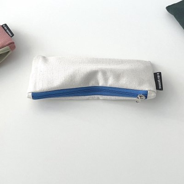 확대된 대표 플레인 화이트 필통
