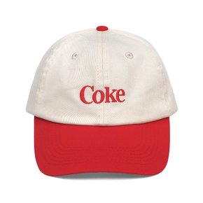 [MALBON X COCA-COLA] 코카콜라 코크 대드 햇 IVORY M4133LCP02IVY