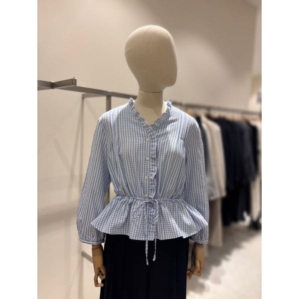 [부산점] 프릴넥 허리벨트 블라우스 (NJW6SB234)