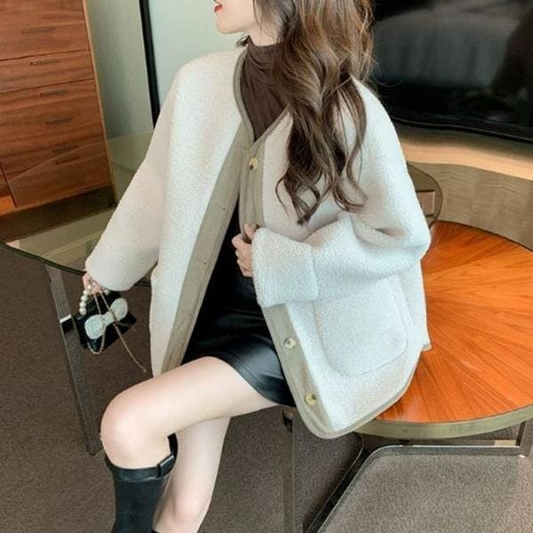 양털자켓 점퍼 뽀글이자켓 오버핏 부클자켓 (3gK0A)(1)