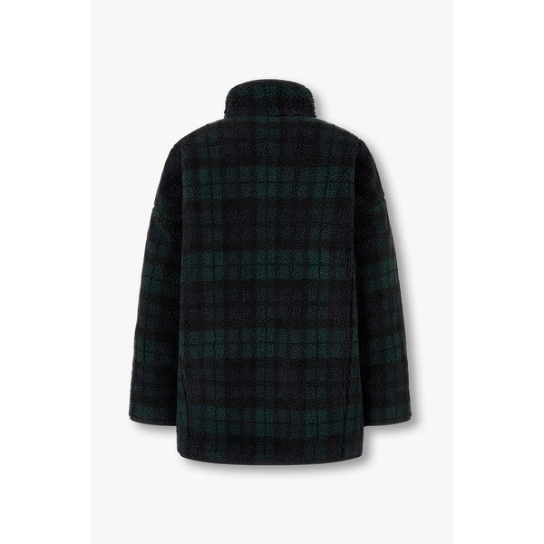 체크패턴 배색 오버핏 점퍼 9105413209058