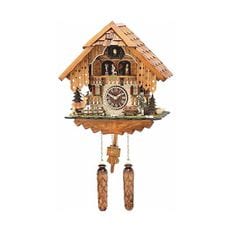  독일 뻐꾸기 시계 괘종시계 쿼츠Cuckoo Clock 블랙 Forest House with Music Spinning Dancers 1