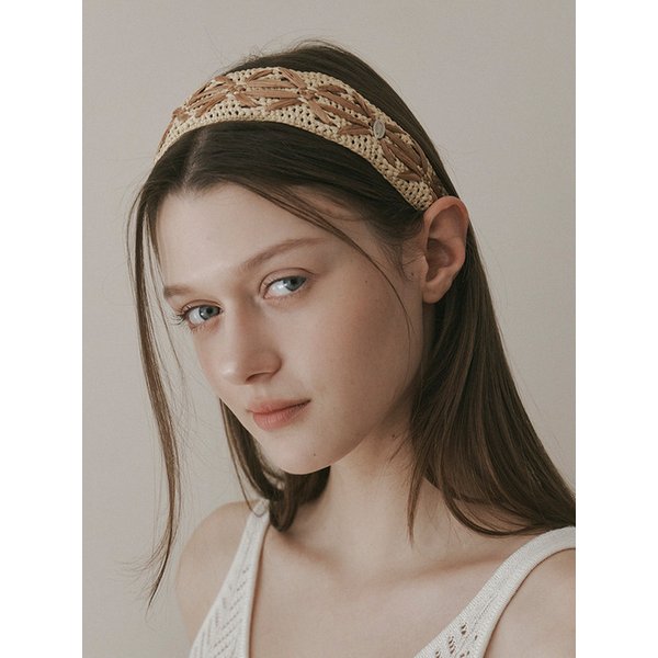 Rattan weaving hair band_4color