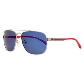 3986577 Fila Rectangular Sunglasses SF8493 581P Silver/Red Polarized 60mm 8493