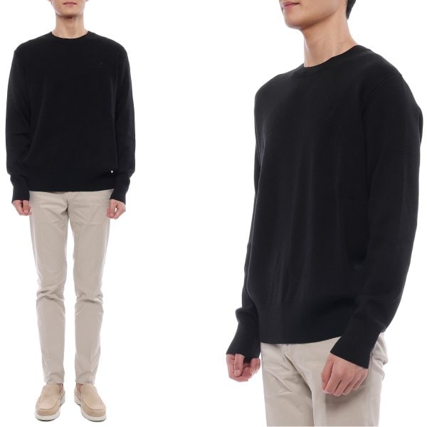 [부산점] 25FW 남성 하트 로고 울 니트 (HKS826 001 0180 M 25F)