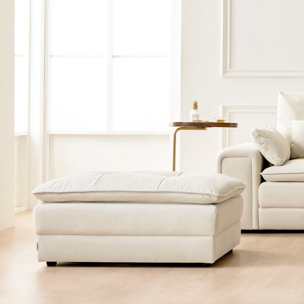 [동서가구] 웨일스 아쿠아텍스 패브릭 소파용 스툴 DF924513