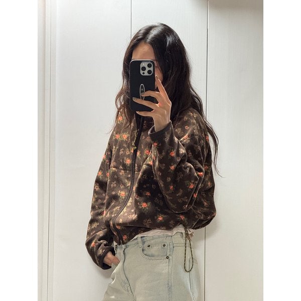 [지나정 콜라보] Soft Fleece Jacket Flower_F254JP08