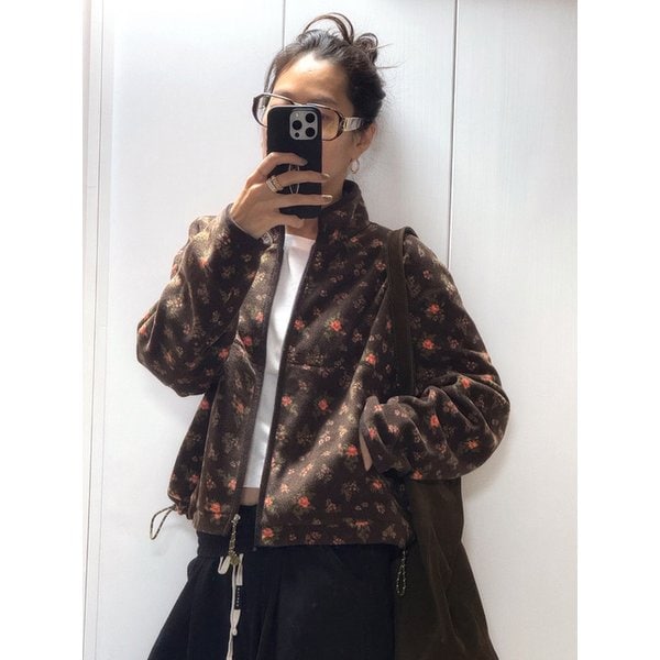 [지나정 콜라보] Soft Fleece Jacket Flower_F254JP08