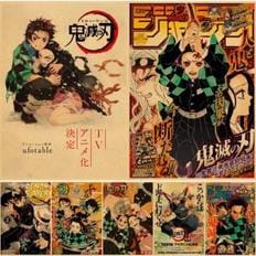 귀멸의칼날포스터 일본 만화 귀멸의칼날 무겐 기차 애니메이션 포스터 Kimetsu No Yaiba Nezuko Rengoku Ta