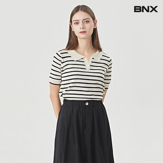 BNX 카라넥 데일리 하프 버튼업 반팔 니트 (BU3KP003L0)