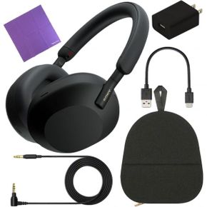 미국 소니 헤드셋 Sony WH-1000XM5 Noise-Canceling Wireless Over-Ear Headphones 블랙 WH1000X