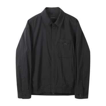 커스텀멜로우 블랙 집업 블루종 셔츠 CWSAM25101BKX