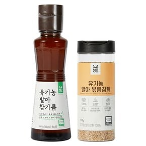 [무료배송][청오] 유기농참기름 160ml + 유기농 볶음참깨 110g