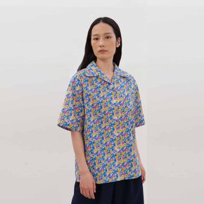 Half-sleeve shirt_blue (print)