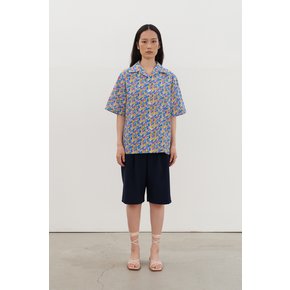 Half-sleeve shirt_blue (print)