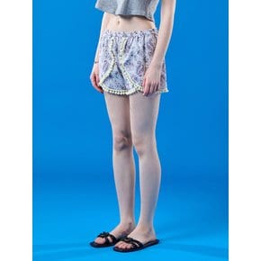 휴양지 보헤미안 플레어 멀티 수영 반바지 [IVORY]