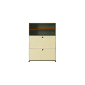 [USM 공식수입원 재고보유] USM Haller Storage 1x3 (Cream/Olive Green/Orange)