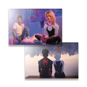 마블 스파이더맨: 어크로스 더 유니버스 렌티큘러 엽서 2-마일스와 그웬