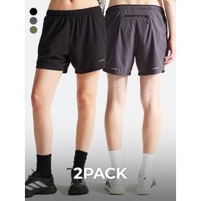 [2PACK] 에어브리즈 메쉬 패널 반바지 5인치 러닝 쇼츠 W_3Colors