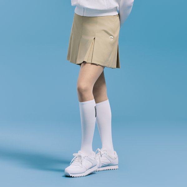 [부산점] 여성 컴포트 와이드 밴드 플리츠 큐롯 베이지