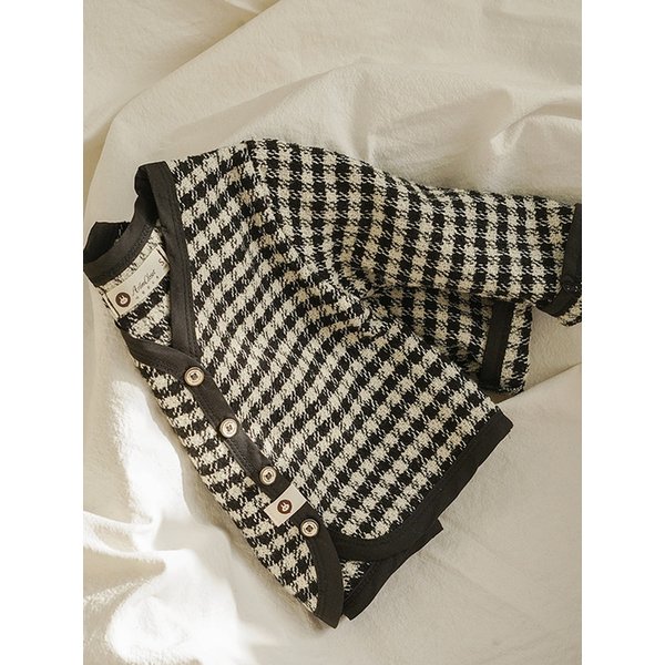 쪼꼬미의 첫 트위드 - 유아 울 가디건