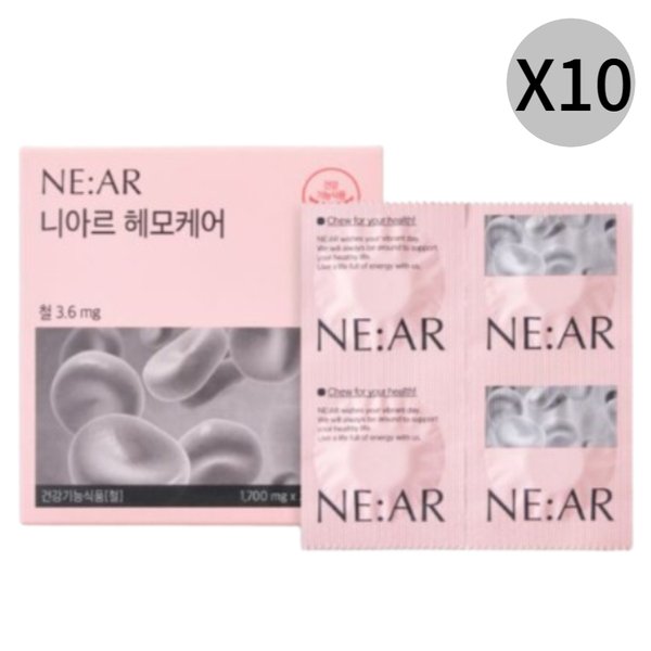 니아르 헤모케어 철분 활력 보충 항산화 28정X10