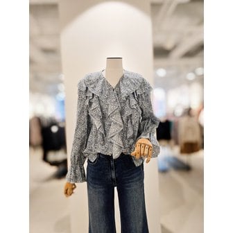 아이잗컬렉션 [파주점] [더아이잗컬렉션]로맨틱 러플 와이드 칼라 프릴 블라우스 CR3A0BL941