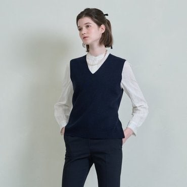 BCBG 백 리본 니트 VEST B4S2K511
