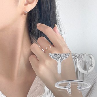 루브르파리 14K G.F 웨일 프린 귀걸이/목걸이 SET SET0477