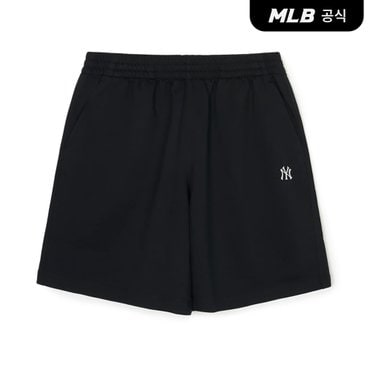 MLB [코리아공식] 베이직 스몰로고 6부 여름 반바지 NY (Black)