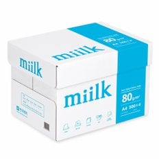밀크 A4용지 80g 1박스(2000매)Miilk