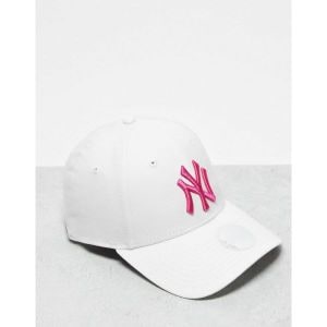  뉴에라 뉴욕 양키스 나인포티 캡모자 화이트 핑크 logo
