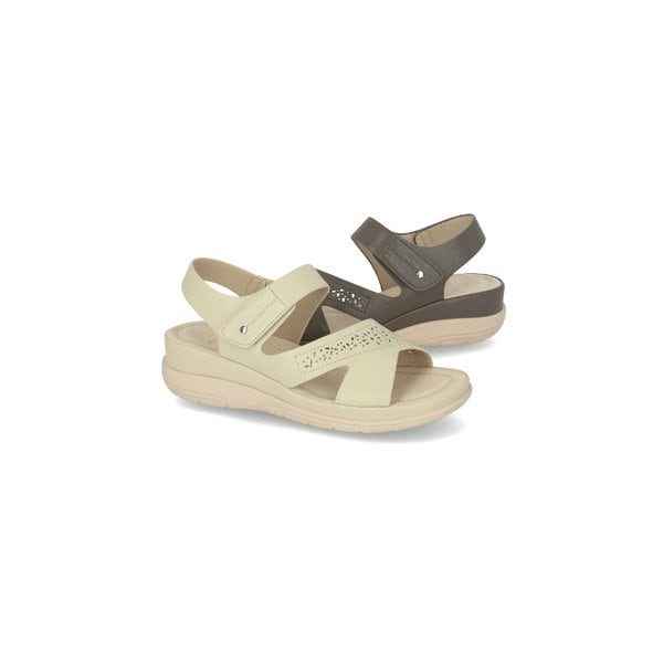 [여주점] 여성 양가죽 펀칭 쿠션 샌들 4.5cm LCWW52U526