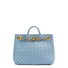 우먼 Bottega Veneta 스몰 Andiamo 체인 레더 숄더백 크로스백 Orange Brass 9279473