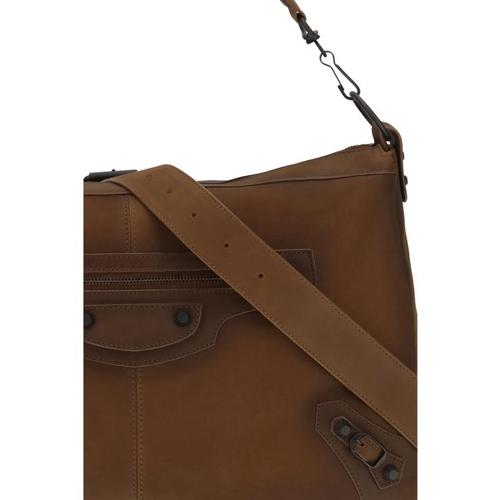 발렌시아가 레더 숄더백 8661052ACRP BROWN