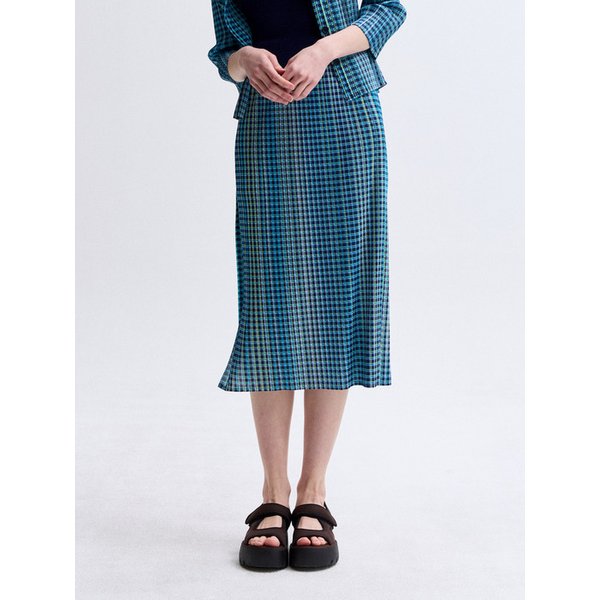 체크 슬릿 라인 스커트_LPSKS026002