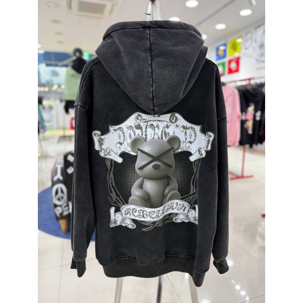 [여주점] 기모 피그먼트워싱 셀파베어 오버핏후드XL  JGZZ30C23