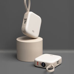 퀵듀오 고속충전 일체형 보조배터리 10000mAh 미니 여행용 기내반입 삼성 아이폰
