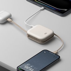 퀵듀오 고속충전 일체형 보조배터리 10000mAh 미니 여행용 기내반입 삼성 아이폰