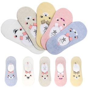 여성 귀요미 애니멀 덧신 페이크삭스 실리콘 벗겨짐 NO_P320973199