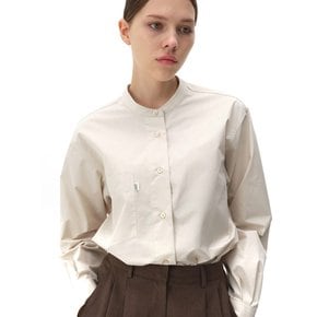 CHINA NECK BOXY SHIRT (BEIGE)