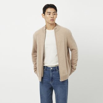 JAJU 남 램스울 집업 니트 가디건(BEIGE / CHARCOAL / BLACK)