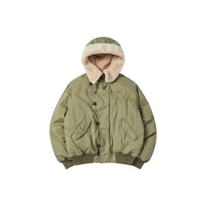 HOOD SHORT PADDING JUMPER [KHAKI]