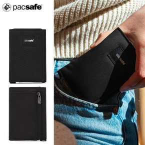 RFID세이프 3단 지갑 V125 트리폴드 월렛 / PACSAFE 블랙 도난방지 반지갑 유럽여행