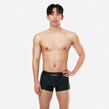 배럴 맨 에센셜 2부 재머 수영복 블랙 (B5SMSMS104BLK)