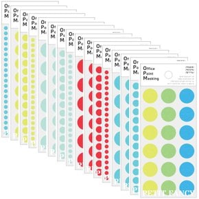 아이윙스 2500 포인트 마스킹스티커 데코 땡땡이 라벨 반투명스티커