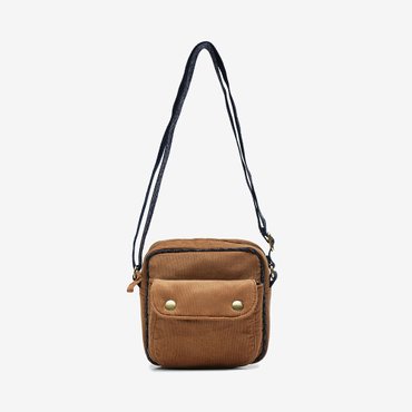 벤시몽 [PARIS COLLECTION] BABY CORDUROY LINE SQUARE BAG - CAMEL