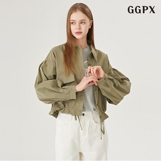 GGPX 정상가:79,000원  캐쥬얼 야상 투포켓 카라 스트링 자켓 (GOAJK009D)