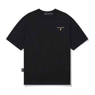 빈트릴 [BEENTRILL X BROOKLYNDENIM]철조망 스티치 컴포트핏 반팔 티셔츠 BA242TS028_BK