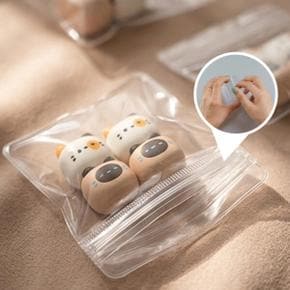 /든해상점 미니 투명 pvc 지퍼백 말랑이 파우치 비닐 주얼리 18x18